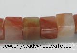 CDQ37 15.5 inches 12*12mm cube natural red quartz beads wholesale
