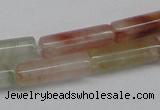 CDQ50 15.5 inches 4*13mm tube natural red quartz beads wholesale