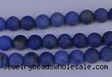CDU300 15.5 inches 4mm round matte blue dumortierite beads
