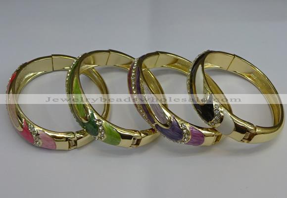 CEB124 16mm width gold plated alloy with enamel bangles wholesale