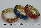 CEB145 19mm width gold plated alloy with enamel bangles wholesale