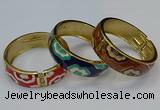 CEB162 20mm width gold plated alloy with enamel bangles wholesale