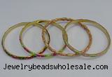 CEB76 5mm width gold plated alloy with enamel bangles wholesale