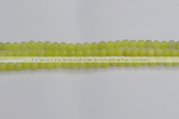 CEJ201 15.5 inches 6mm round lemon jade beads wholesale