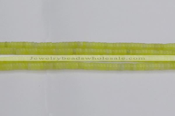 CEJ219 15.5 inches 2*4mm heishi lemon jade beads wholesale