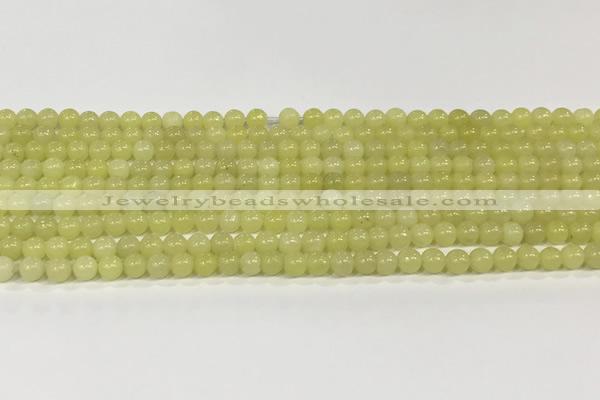 CEJ350 15.5 inches 4mm round lemon jade beads wholesale