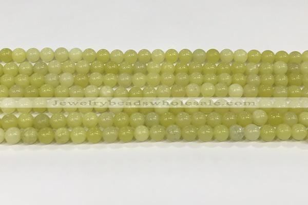 CEJ351 15.5 inches 6mm round lemon jade beads wholesale