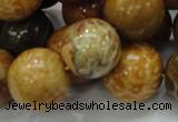 CFA34 15.5 inches 20mm round yellow chrysanthemum agate beads