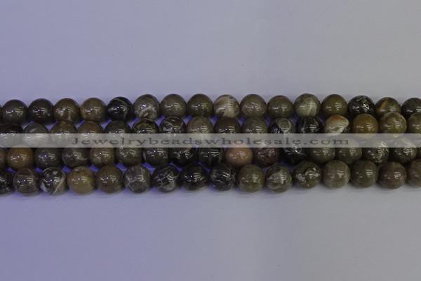 CFC214 15.5 inches 12mm round grey fossil coral beads wholesale