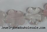 CFG652 15.5 inches 20mm carved flower rose quartz beads