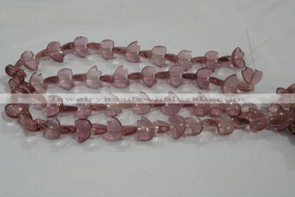 CFG786 15.5 inches 10*15mm carved animal quartz glass beads