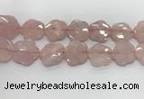 CFG978 15.5 inches 33*33mm carved flower rose quartz beads