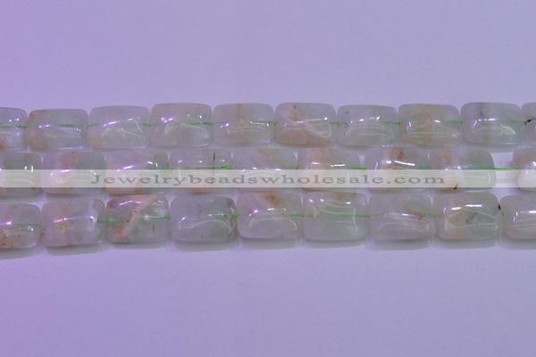 CFL1228 15.5 inches 18*25mm rectangle green fluorite gemstone beads