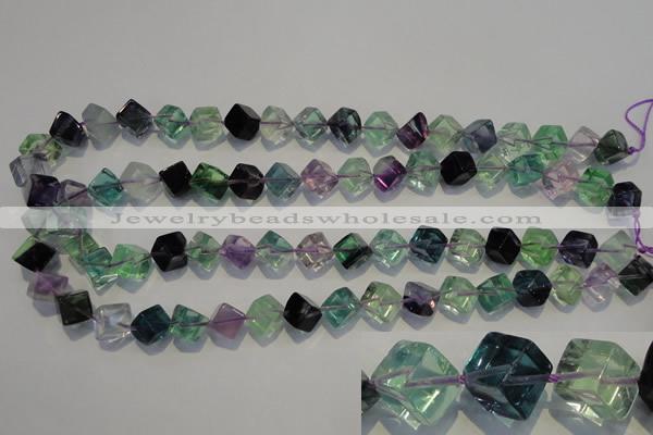 CFL485 15.5 inches 8*8mm cube natural fluorite beads