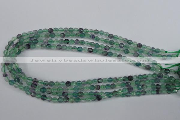 CFL51 15.5 inches 6mm faceted round AB grade natural fluorite beads