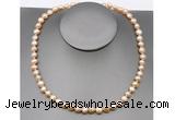 CFN24 8mm - 9mm baroque pink freshwater pearl necklace, 16 - 54 inches