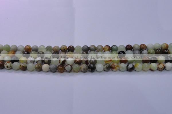 CFW10 15.5 inches 4mm round flower jade beads wholesale