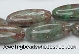 CGA69 15.5 inches 15*30mm horse eye red green garnet gemstone beads