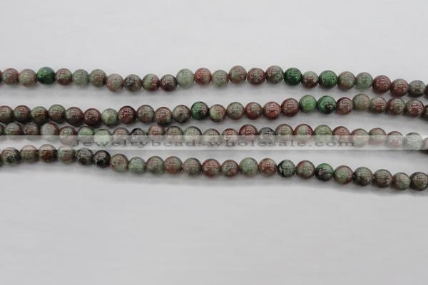 CGA87 15.5 inches 6mm round red green garnet gemstone beads