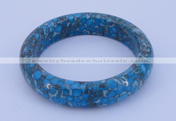 CGB209 Inner diameter 60mm fashion flower turquoise gemstone bangle