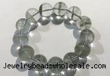 CGB4049 7.5 inches 17mm round green phantom quartz beaded bracelets