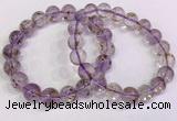CGB4662 10mm - 11mm round purple phantom quartz beaded bracelets