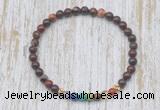 CGB7067 7 chakra 4mm brecciated jasper beaded meditation yoga bracelets