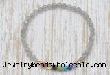CGB7105 7 chakra 4mm labradorite beaded meditation yoga bracelets