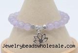 CGB7888 8mm lavender amethyst bead with luckly charm bracelets