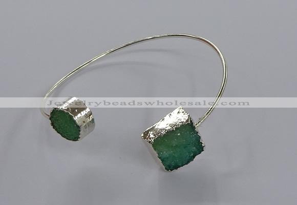 CGB892 12mm - 14*15mm freeform druzy agate gemstone bangles