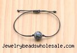 CGB9946 Fashion 12mm snowflake obsidian adjustable bracelet jewelry