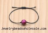 CGB9971 Fashion 12mm red tiger eye adjustable bracelet jewelry