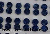 CGC114 14mm flat round druzy quartz cabochons wholesale