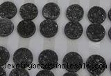 CGC131 18mm flat round druzy quartz cabochons wholesale