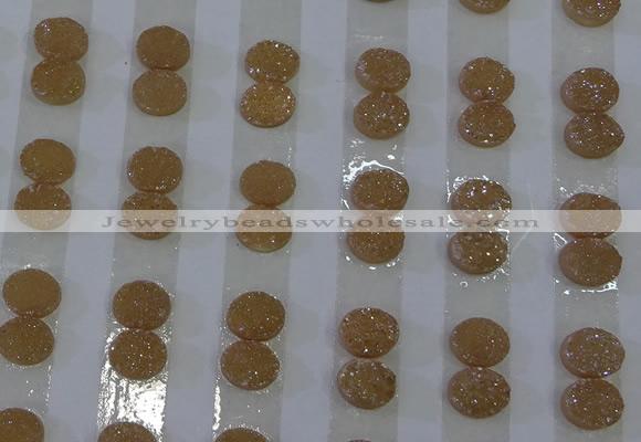 CGC151 8*10mm oval druzy quartz cabochons wholesale