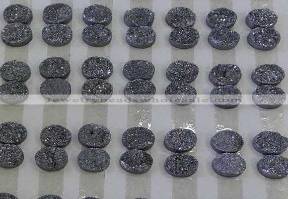 CGC156 8*10mm oval druzy quartz cabochons wholesale