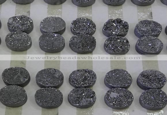 CGC184 13*18mm oval druzy quartz cabochons wholesale