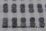 CGC221 12*12mm square druzy quartz cabochons wholesale