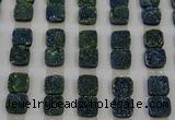 CGC226 12*12mm square druzy quartz cabochons wholesale