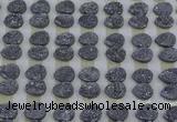 CGC243 12*16mm flat teardrop druzy quartz cabochons wholesale