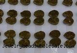 CGC268 15*20mm flat teardrop druzy quartz cabochons wholesale