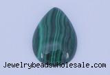 CGC33 2pcs 16*26mm flat teardrop natural malachite gemstone cabochons