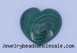 CGC39 28*28mm heart natural malachite gemstone cabochons