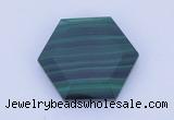 CGC42 25mm hexagon natural malachite gemstone cabochons