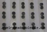 CGC72 6mm flat round druzy quartz cabochons wholesale