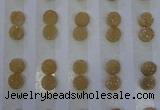 CGC80 8mm flat round druzy quartz cabochons wholesale
