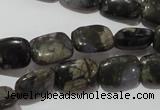 CGE158 15.5 inches 10*14mm rectangle glaucophane gemstone beads