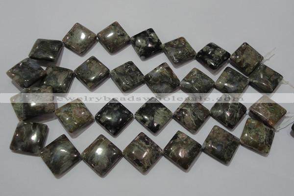CGE172 15.5 inches 20*20mm diamond glaucophane gemstone beads