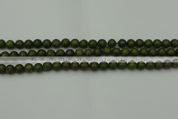 CGJ451 15.5 inches 6mm round green jasper beads wholesale
