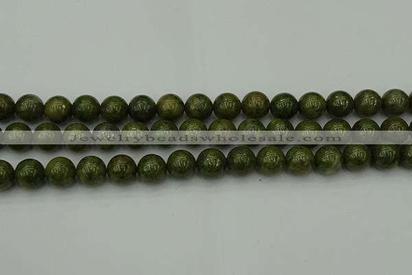 CGJ454 15.5 inches 12mm round green jasper beads wholesale